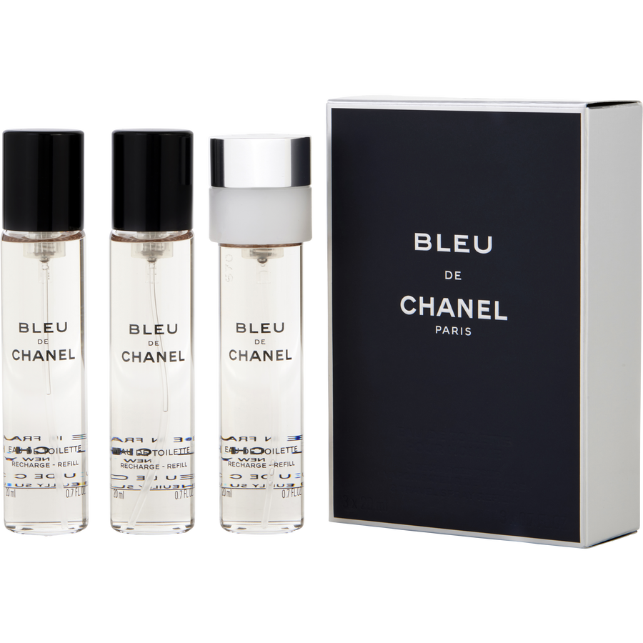 香奈儿 Bleu De Chanel 淡香水喷雾 0.7 盎司 X 3